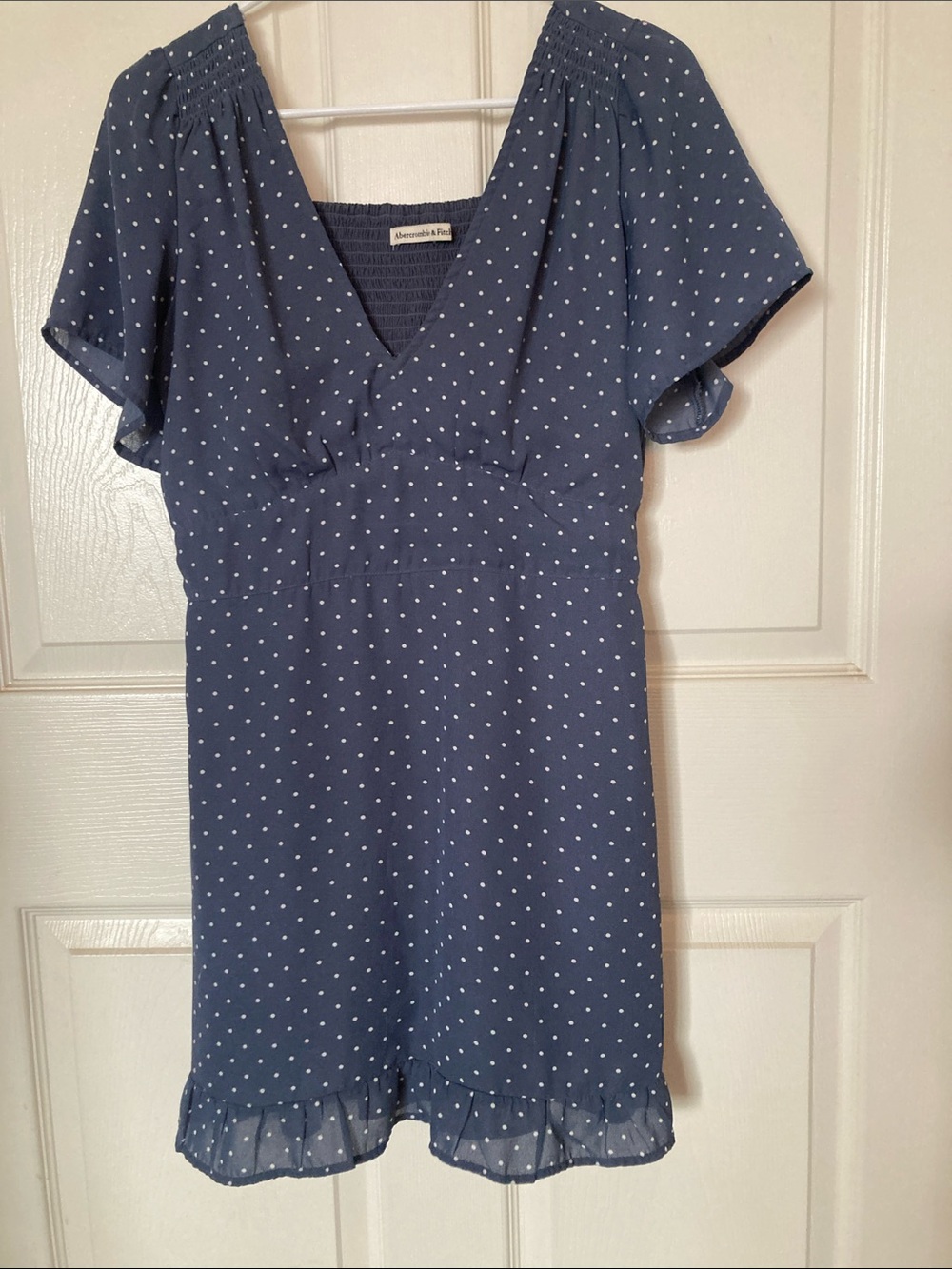 Abercrombie & Fitch Navy Blue Polka Dot Mini Dress